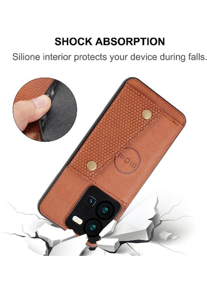 Vivo V25 5G/V25E Buit Için Cüzdan Kılıf Demir Kickstand Cüzdan Kılıf Kartı (Yurt Dışından) indirimleri