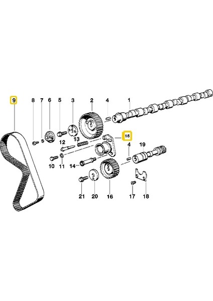 Bmw M20 Motor Triger Seti 11311713361 ve 11311711153