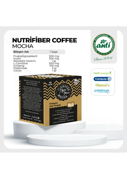 Nutri Fiber Coffee Mocha 8in1 Fonksiyonel Kahve 10 Saşe