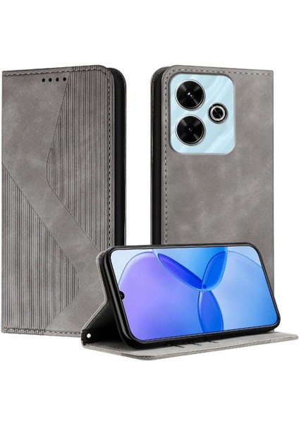 Xiaomi Poco M6 4g Kart Yuvaları Tutucu Için Kılıf Folio Kapak Pu Deri Cüzdan (Yurt Dışından)