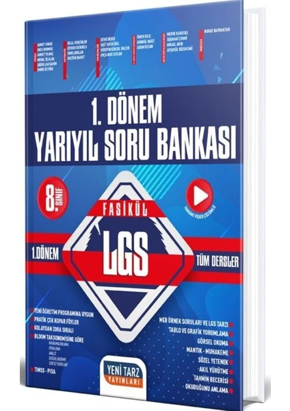 Yeni Tarz Yayınları 8. Sınıf Lgs Fasikül Yarıyıl Soru Bankası