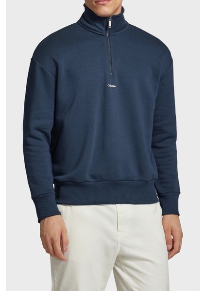 Pamuklu Yarım Fermuarlı Dik Yaka Sweat K10K113569PPK Erkek Sweat K10K113569 Ppk