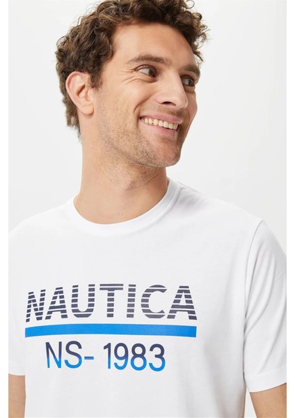 Pamuk Marka Baskılı Bisiklet Yaka Standart Fit T Shirt Erkek T Shirt V35532T 1Bw modelleri