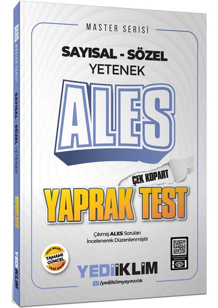 2025 Ales Master Serisi Sayısal Sözel Yetenek Çek Kopart Yaprak Test