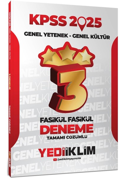 2025 Kpss Genel Yetenek Genel Kültür Tamamı Çözümlü Fasikül Fasikül 3 Yıldız Deneme