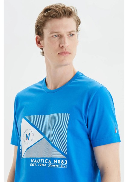 Pamuk Marka Baskılı Bisiklet Yaka Standart Fit T Shirt Erkek T Shirt V35902T 4Sj modelleri