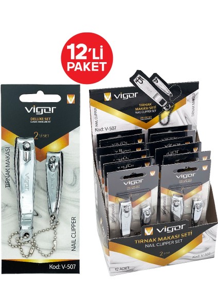 Tırnak Makası 2’li Set 12 Li Paket V-507