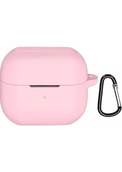Samsung Galaxy Buds 3 Pro Uyumlu Mat Kancalı Silikon Kılıf Pembe
