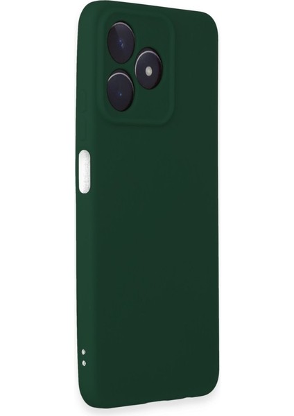 Realme Note 50 Kılıf Premier Kamera Korumalı Mat Silikon Koyu Yeşil