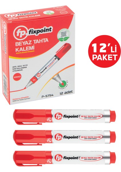 Tahta Kalem Kırmızı P-5754 12'li Paket