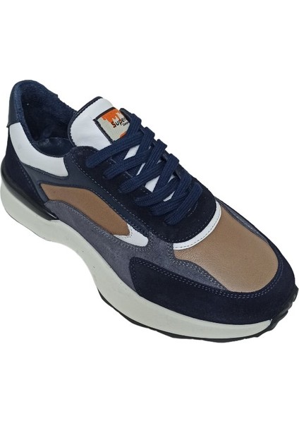 Lacivert Deri Erkek Sneaker Spor Ayakkabı fiyatları