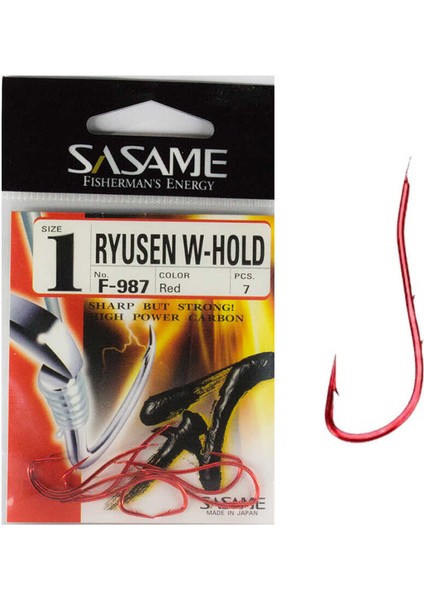 Ryusen W-Hold Red F-987 Serisi Olta Iğnesi Standart-12