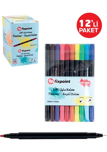 Çiftuç Kalem Keçelı-Fınel10lu P-9226 12lı Paket