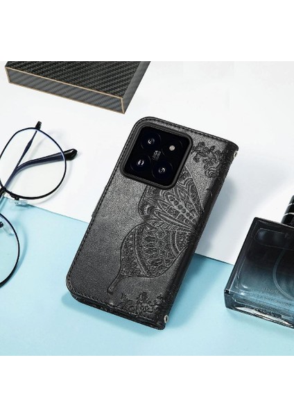 Xiaomi 14T Kelebek Kanat Çok Renkli Cüzdan Iş Için Kılıf (Yurt Dışından) modelleri