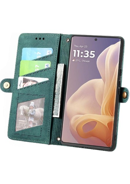 Realme 13 Flip Kapak Cüzdan Için Flip Case Basit Iş Darbeye Vaka (Yurt Dışından)