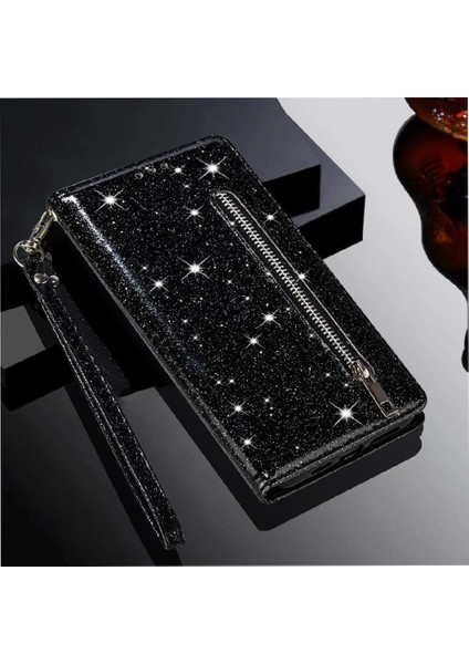 Samsung Galaxy A54 5g Için Fermuarlı Cebi Durumda Glitter Cüzdan Kılıf Bilek (Yurt Dışından) indirimleri