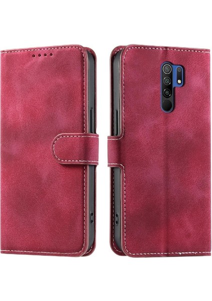 Xiaomi Redmi 9 Başbakan Kickstand Manyetik Pu Deri Bilek Için Flip Case (Yurt Dışından)