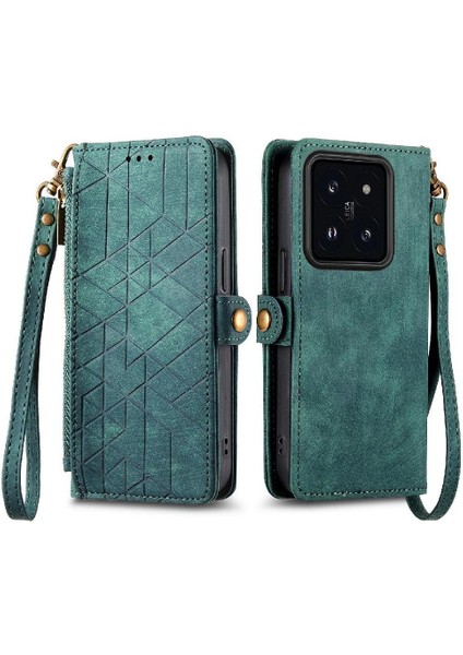 Xiaomi 14T Darbeye Cüzdan Basit Iş Deri Kılıf Için Flip Case (Yurt Dışından)