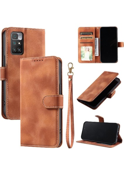 Xiaomi Redmi 10 Başbakan Cüzdan Kart Yuvaları Manyetik Kickstand Için Flip Case (Yurt Dışından)