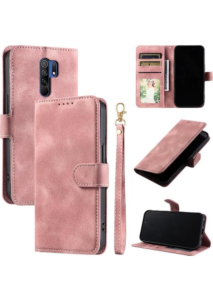 Xiaomi Redmi 9 Başbakan Kickstand Manyetik Pu Deri Bilek Için Flip Case (Yurt Dışından)