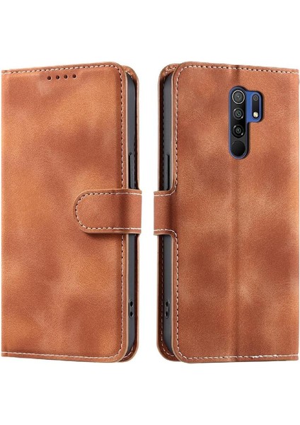 Xiaomi Redmi 9 Başbakan Kickstand Manyetik Pu Deri Bilek Için Flip Case (Yurt Dışından)