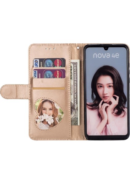 Huawei P30 Lite Glitter Cüzdan Kılıf Bilek Kayışı Için Fermuarlı Cebi Durumda (Yurt Dışından)