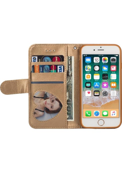 IPhone 7 Için Fermuar Cep Durumda Artı/iphone 8 Artı Bilek Kayışı Glitter Pu (Yurt Dışından)