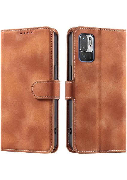Xiaomi Redmi Not 10 Için Flip Case 5g Kickstand Manyetik Bilek Kayışı Pu (Yurt Dışından)