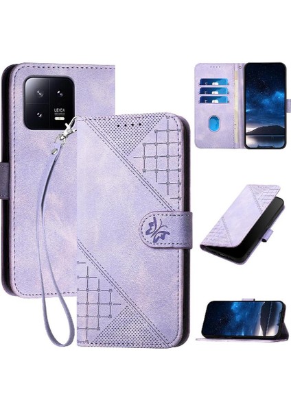 Xiaomi 13 Için Flip Case ve Kredi Kartı Yuvası Yüksek Kaliteli Deri Telefon (Yurt Dışından)