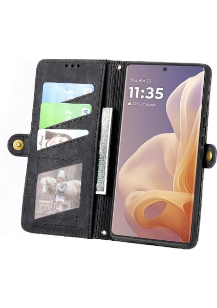 Realme 13 Flip Kapak Cüzdan Için Flip Case Basit Iş Darbeye Vaka (Yurt Dışından)