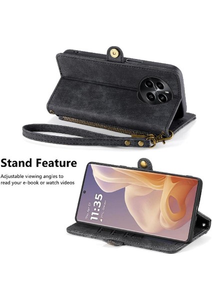 Realme 13 Flip Kapak Cüzdan Için Flip Case Basit Iş Darbeye Vaka (Yurt Dışından)