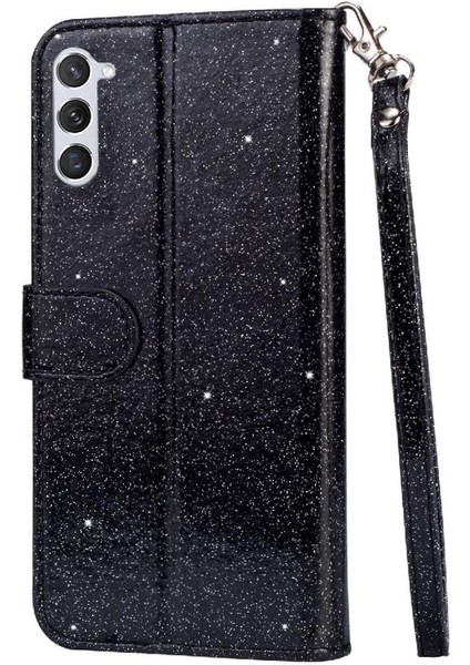 Samsung Galaxy S23 Glitter Cüzdan Kılıf Bilek Kayışı Için Fermuarlı Cebi Durumda (Yurt Dışından) fırsatları