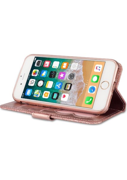 IPhone 7 Için Fermuar Cep Durumda Artı/iphone 8 Artı Bilek Kayışı Glitter Pu (Yurt Dışından)