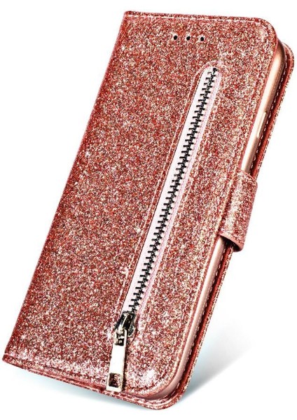 IPhone 7 Için Fermuar Cep Durumda Artı/iphone 8 Artı Bilek Kayışı Glitter Pu (Yurt Dışından)