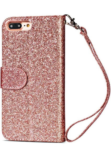 IPhone 7 Için Fermuar Cep Durumda Artı/iphone 8 Artı Bilek Kayışı Glitter Pu (Yurt Dışından)