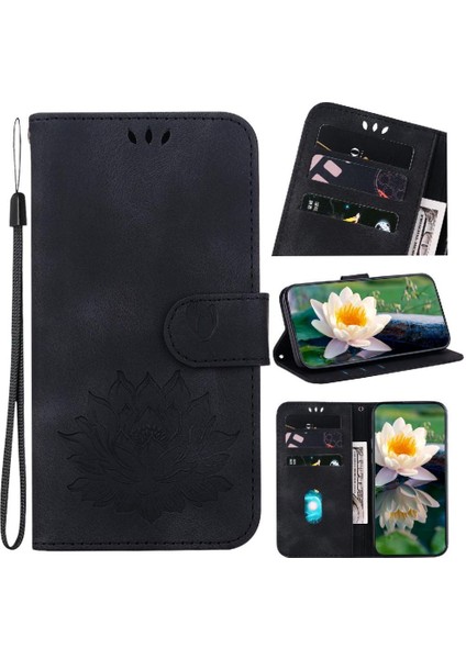 Xiaomi Redmi Not 13 Için Flip Case Pro 4g Kickstand Kabartma Lotus Çiçek (Yurt Dışından)