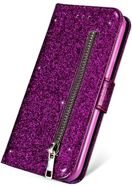 IPhone 7 Için Fermuar Cep Durumda Artı/iphone 8 Artı Bilek Kayışı Glitter Pu (Yurt Dışından)