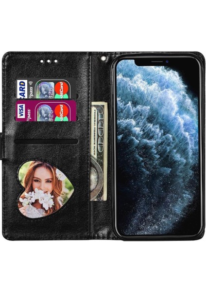 IPhone 12 Pro Max Pu Deri Manyetik Kapatma Için Fermuarlı Cebi Durumda (Yurt Dışından)