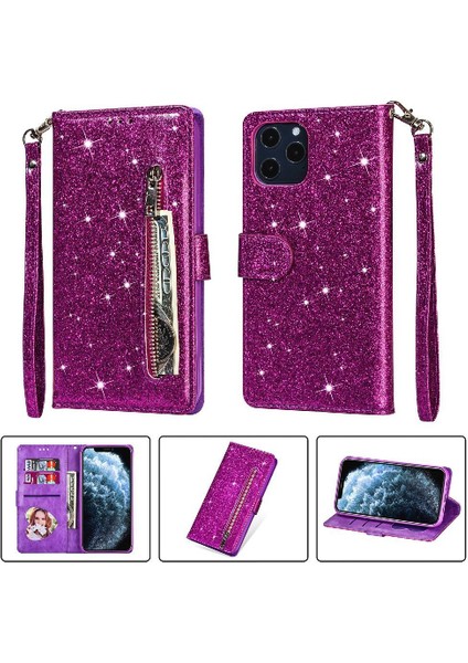 IPhone 12 Mini Pu Deri Manyetik Kapatma Bilek Için Fermuarlı Cebi Durumda (Yurt Dışından)