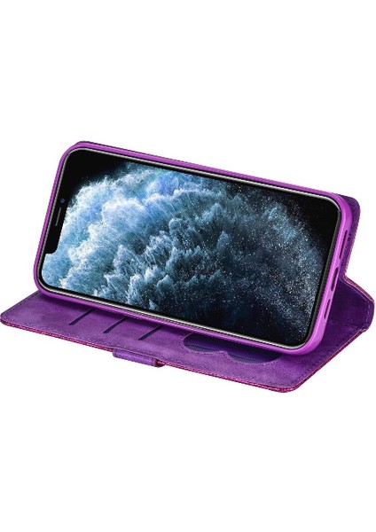 IPhone 12 Mini Pu Deri Manyetik Kapatma Bilek Için Fermuarlı Cebi Durumda (Yurt Dışından)