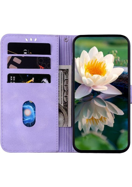 Xiaomi Redmi Not 13 Için Flip Case Pro 4g Kickstand Kabartma Lotus Çiçek (Yurt Dışından)