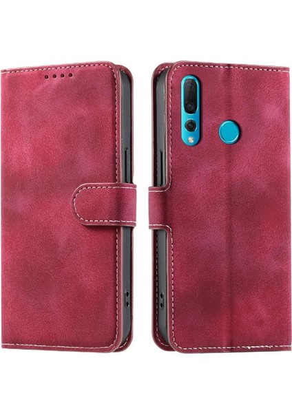Huawei P Akıllı Artı 2019 Pu Deri Cüzdan Kart Yuvaları Bilek Için Flip Case (Yurt Dışından)