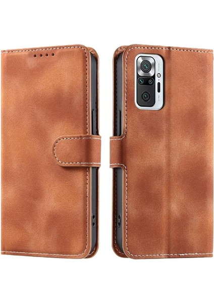 Xiaomi Redmi Not 10 Için Flip Case Pro Max Manyetik Kickstand Cüzdan Kart (Yurt Dışından)