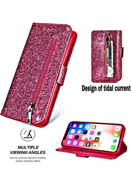 IPhone Xs Max Kart Tutucu Manyetik Kapatma Cüzdan Için Fermuarlı Cebi Durumda (Yurt Dışından) indirimleri