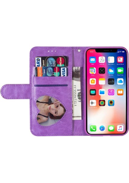 IPhone Xs Max Kart Tutucu Manyetik Kapatma Cüzdan Için Fermuarlı Cebi Durumda (Yurt Dışından) fırsatları