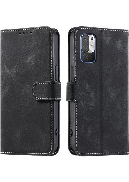 Xiaomi Redmi Not 10 Için Flip Case 5g Kickstand Manyetik Bilek Kayışı Pu (Yurt Dışından)