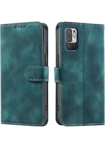Xiaomi Redmi Not 10 Için Flip Case 5g Kickstand Manyetik Bilek Kayışı Pu (Yurt Dışından)
