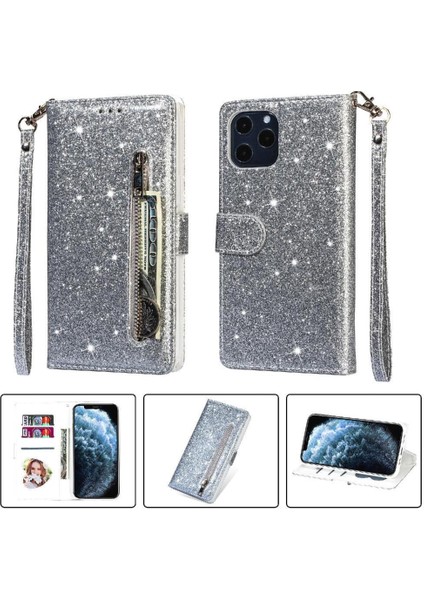 IPhone 12 Pro Için Fermuarlı Cebi Durumda/iphone 12 Manyetik Kapatma Kartı Pu (Yurt Dışından)
