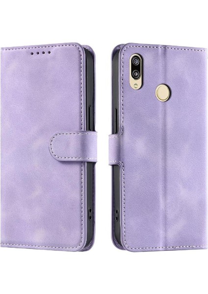 Huawei Nova 3e Bilek Kayışı Cüzdan Kart Yuvaları Için Flip Case Pu Deri (Yurt Dışından)