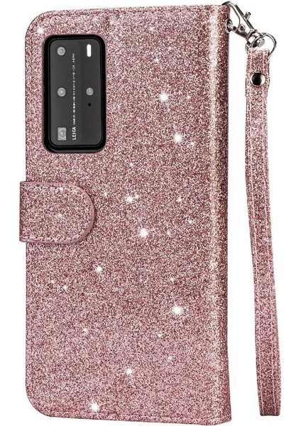 Huawei P40 Lite Için Fermuar Cep Durumda Pu Deri Bilek Kayışı Kart Tutucu (Yurt Dışından)
